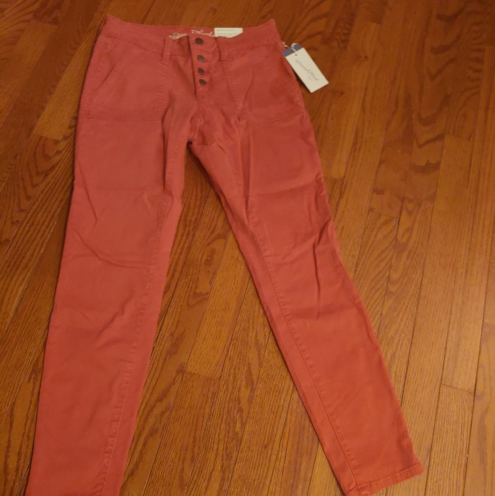 Universal thread women's mid-rise button fly skinny pant size 0 NWT